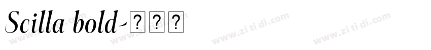 Scilla bold字体转换